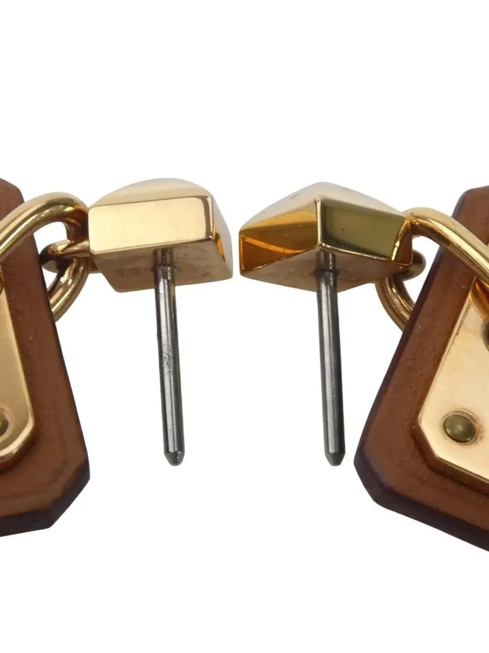 Auth Hermes As De Coeur Pierce Earrings #302818H36B